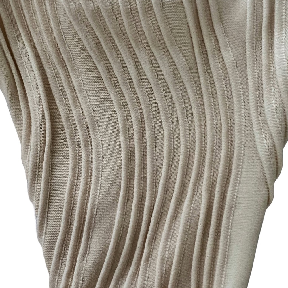 Beige Ribbed Halter Shell Ties Bikini Set - Picture 7 of 8